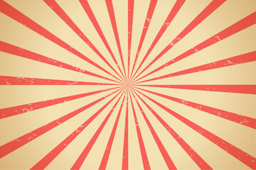 Wall Mural - Vintage retro with sunburst rays background