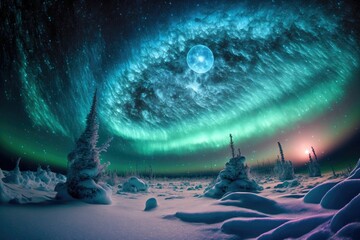 Wall Mural - Long exposure shot of the large magellanic cloud