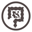 Intestines black icon. Digestive human system symbol