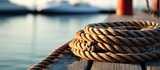 Fototapeta  - Mooring rope for poop deck on a windlass