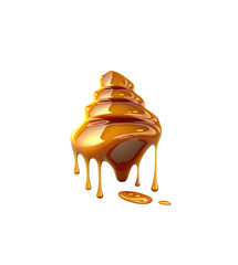 Wall Mural - honey drops, melted honey. isolated on white background PNG.