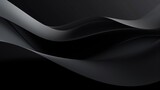 Fototapeta  - Black waves abstract background design. Black Friday Sale concept. Modern premium wavy texture for banner, business backdrop. Luxurious shiny elegant wave illustration.