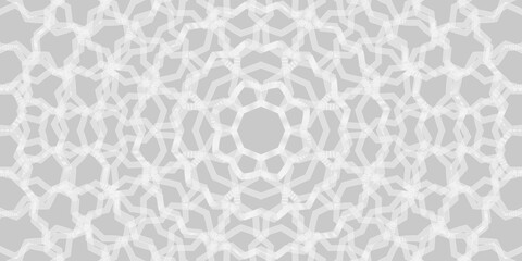 Poster - Abstract background with concentric circles in black and white colors. Radiating lines. Vector Illustration.