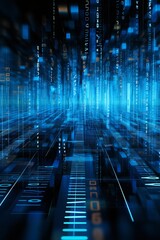 Data and communications abstract background with lines and numbers. Modern digital technology illustration.