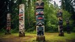 Totem Poles Lying On Ground At Totem Bight State History