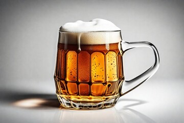 a mug of beer on a white background