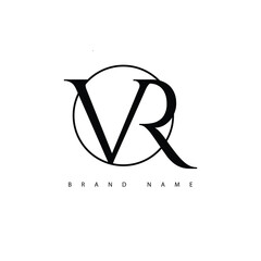 Logo monogram initial letter VR luxury