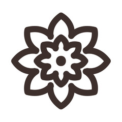 Poster - Isolated hand drawn flower icon Vector