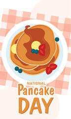 Poster - Pancake day poster Traditional food Vector