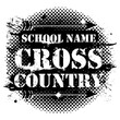 Cross Country Running Banner For School Vector Illustration