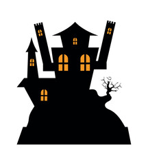 Canvas Print - halloween castle design