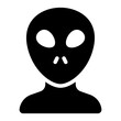 Alien black solid glyph icon