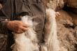 Persona con lana de Alpaca