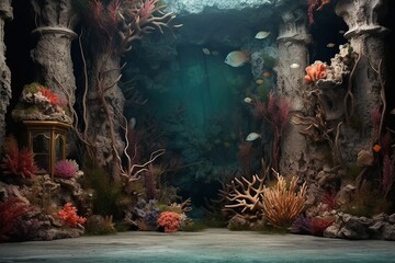 Mermaid Grotto Backdrop 