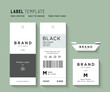 © Artfriend - Hang Tag and apparel care label packaging fashion design, clothing product paper print template.