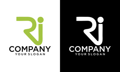 Wall Mural - IR or RI  R abstract monogram lettermark logo vector template