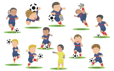 Sticker - サッカー選手　イラストセット