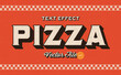 © Zdson - Vintage pizza text effect
