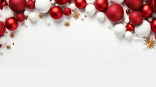 Christmas Background White With Copy Space, Xmas Celebration Background