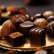 © Nim - chocolates in pile on white background