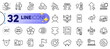 © blankstock - Outline set of Ab testing, Iceberg and Transmitter line icons for web with 360 degrees, Puzzle, Saving electricity thin icon. Energy growing, World water, Augmented reality pictogram icon. Vector