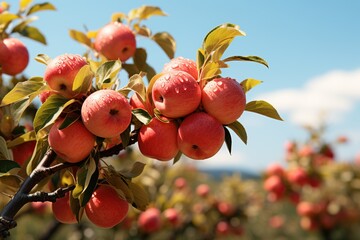 Sticker - red apples on a branch