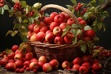 Wall Mural - apples in the basket