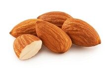 Almonds Isolated On White Background 