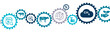 Reduce CH4 emission banner vector illustration with the icons of limit global warming, climate change, lower methane, greenhouse gas, livestock, agriculture, fossil fuel, industry, sustainable, devlop