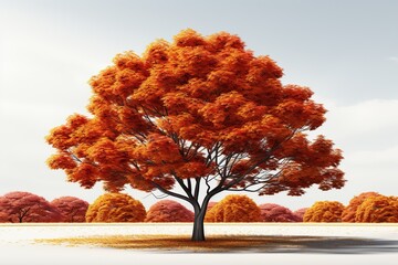 Wall Mural - autumn tree in the park