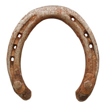 Old Rusty Horseshoe Isolated On Transparent Background, Png Clip Art