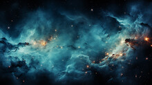 3d Illustration Of Galaxy And Cosmos Space In Bright Majestic Stars.