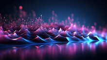 Purple And Pink Soundwave Background, Abstract Blue Wave Background, 3d Wave Background