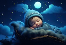 Moon And Sleeping Baby
