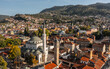 Aerial view of Sarajevo old town on a sunny day