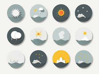 set of weather icons