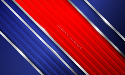 Modern abstract blue and red background