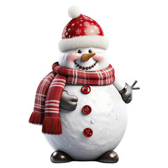 Sticker - Snowman , Christmas and New Year decoration isolated transparent background, PNG