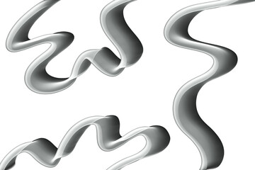 Wall Mural - Simple Metallic Curvy Wallpaper Element