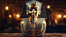 Pharaoh Tutankhamun's Golden Death Mask Glowing Mysteriously
