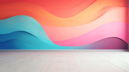 Canvas Print - interior of a colorful wall