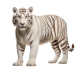 white tiger isolated on white - transparent background PNG