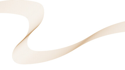 Technology abstract lines gold gradient color on white background. transparent background in concept of luxury, technology, science, music, modern. 