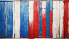 Americana Rustic Red White Blue Wood Faded Background Wall Textured