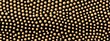 Seamless tiny golden beads, polka dots pattern. Vintage abstract gold plated halftone circles relief, black background. Modern elegant luxury backdrop. Maximalist gilded wallpaper