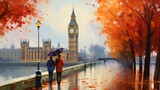 Fototapeta Londyn - autumn in the city