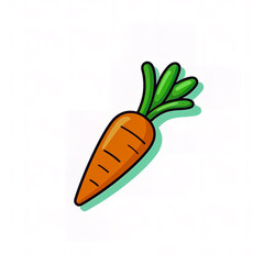 Wall Mural - Sticker design with an carrots on white background.