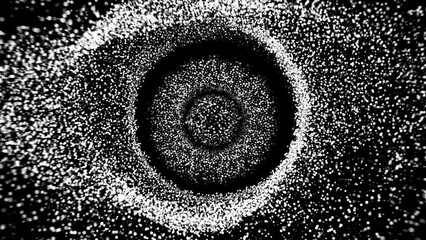 Wall Mural - Abstract Background Black And White Bubbling Circles 16