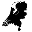 Netherlands map silhouette