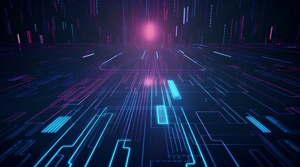 background image for a futuristic programming platform, full screen wallpaper, cool pattern design, vector, blue color theme. generative AI  